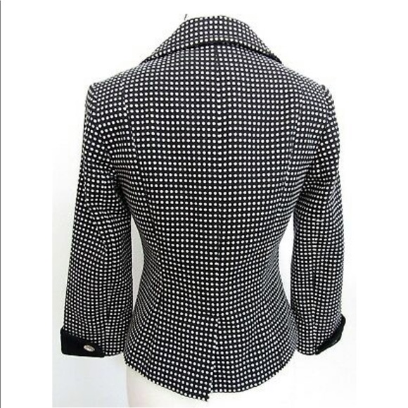 TALBOTS NAVY/WHITE POLKA DOT BLAZER SZ 18W - Picture 3 of 4